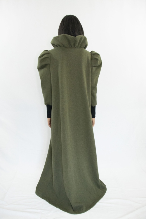 Green organic Banrigh Dress by Carmen Calburean